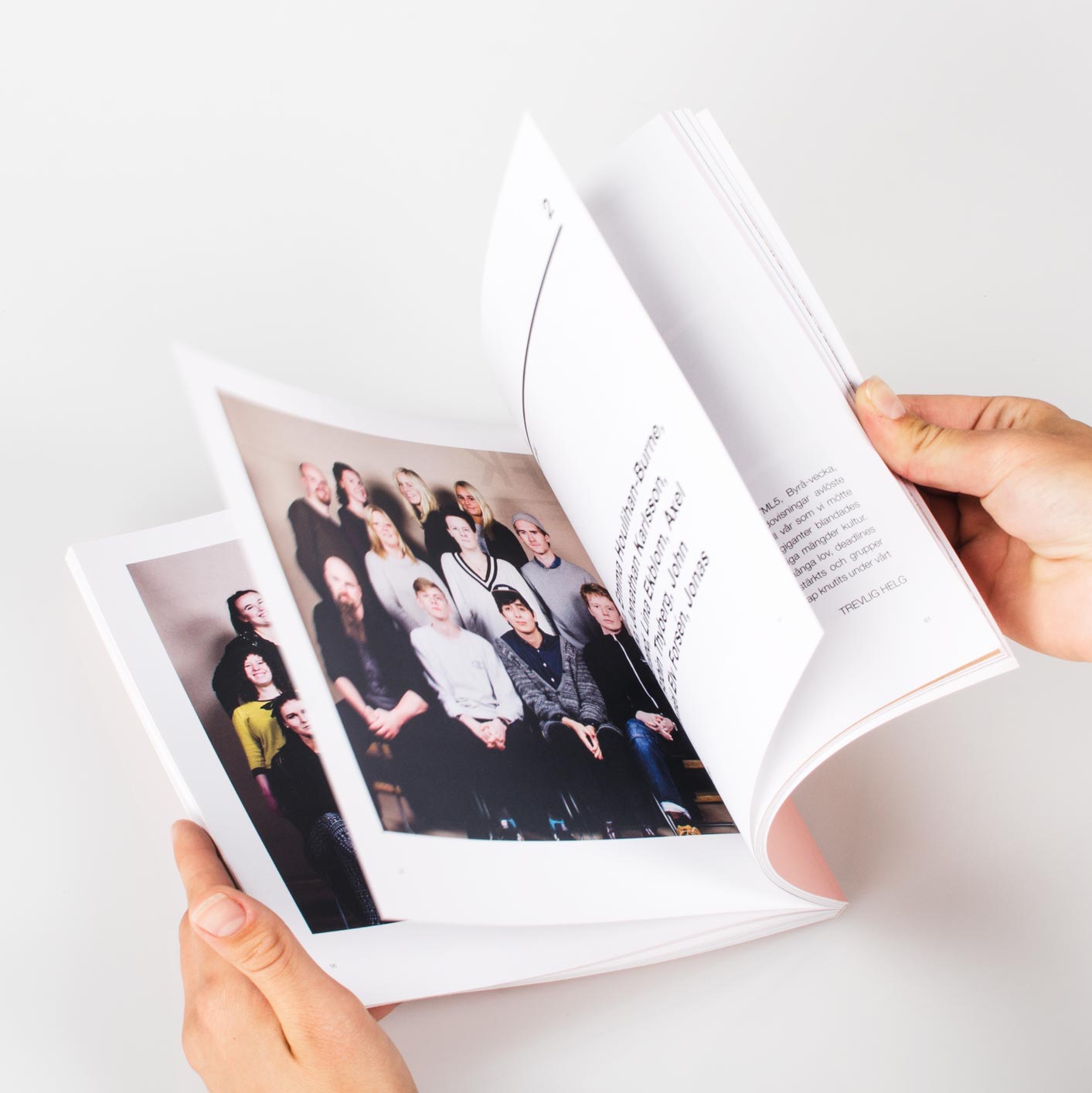 Hands flipping through book